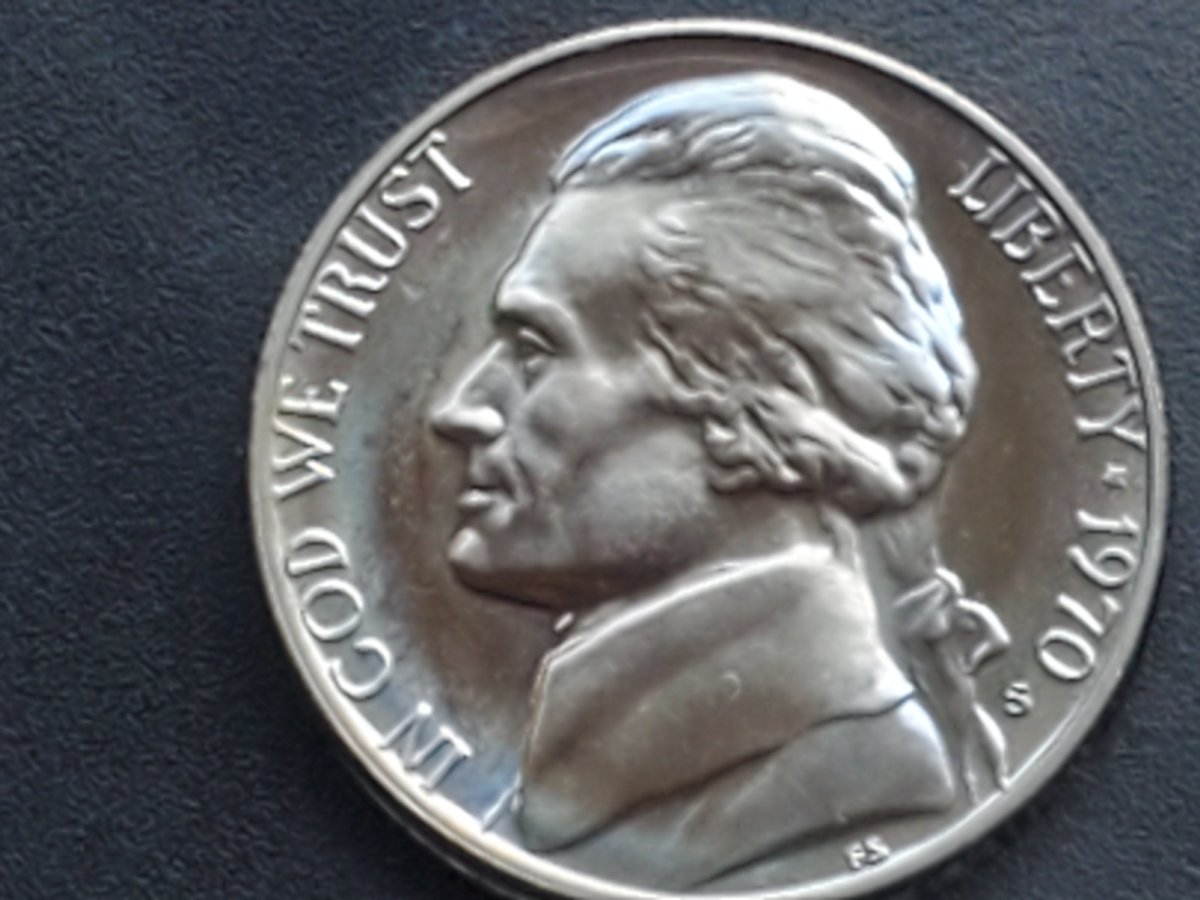 1970-Proof-Jefferson-Nickel.-Piecec-Of-Thread-Fell-Into-The-Die?